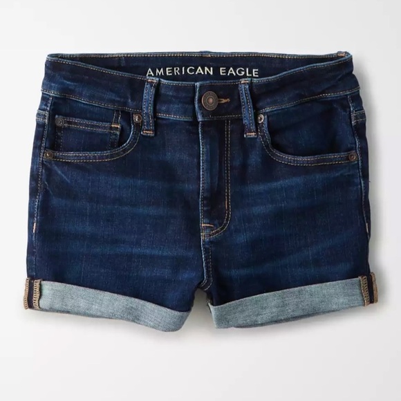 American Eagle Next Level Stretch Blue Jean Shorts - Picture 1 of 10